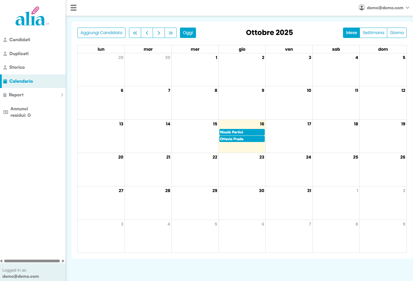 Alia - Creazione Annunci